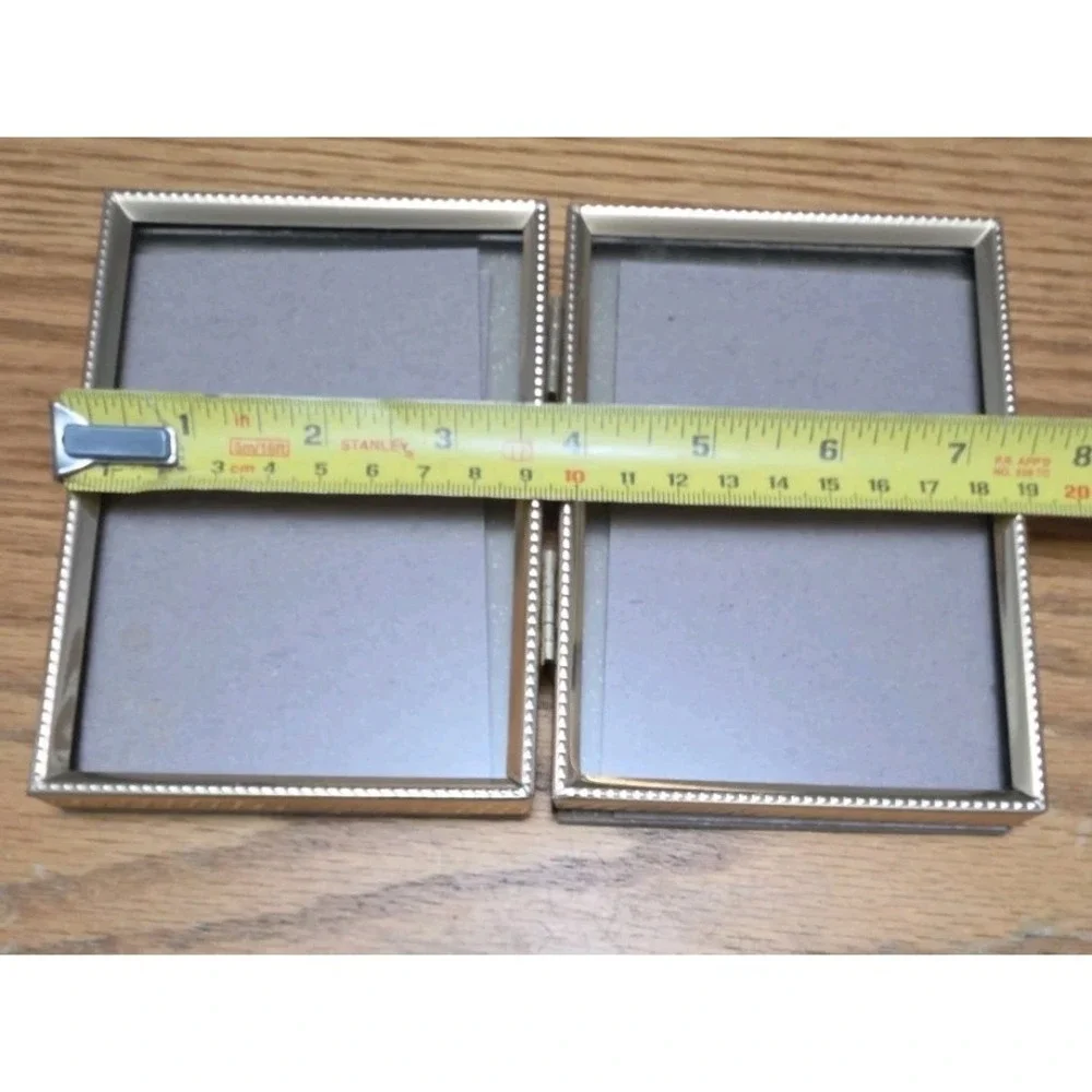 Vintage Mixed Picture Frame Lot MCM Tri-fold Bi-fold & 2- Singles Cottagecore